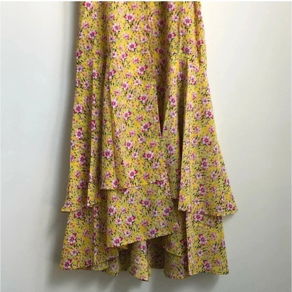 New Roller Rabbit Floral print Prana Filena Wrap Dress flutter
yellow midi - Picture 5 of 14